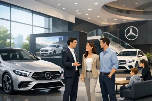 Mercedes showroom experience në praktikë